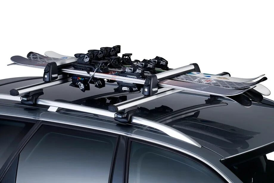 Крепится на крышу автомобиля. Thule SNOWPRO 745. Thule Deluxe 745. Roof Rack Thule. Thule 745-2.