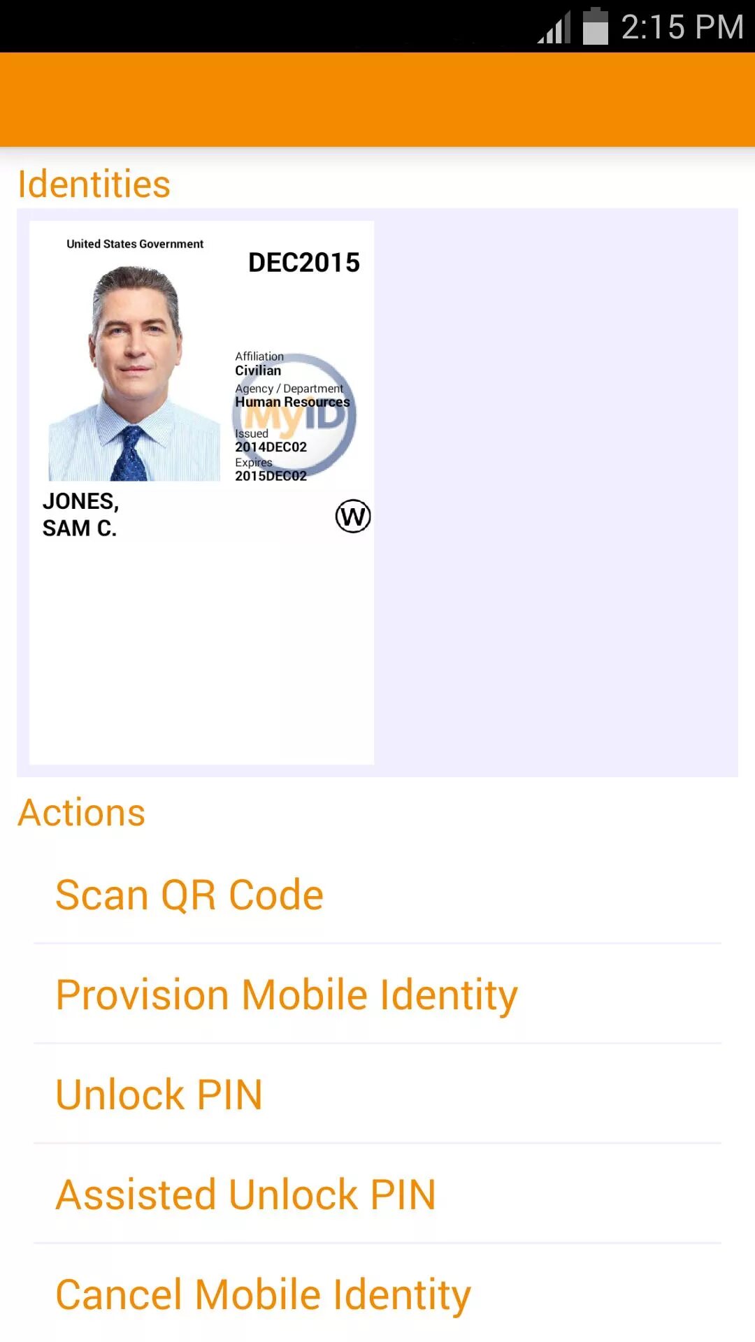Identity agent. Identity agent