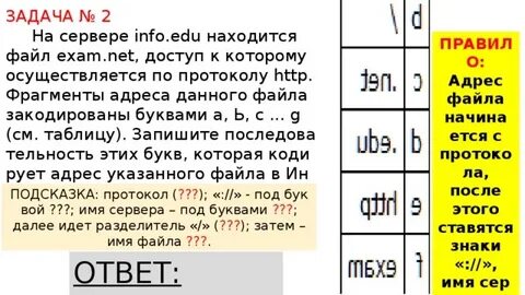 Адрес файла в сети интернет порядок