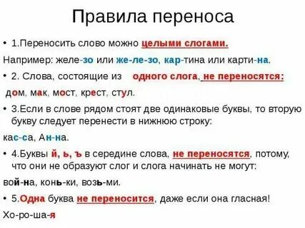 Перенос слова горящими