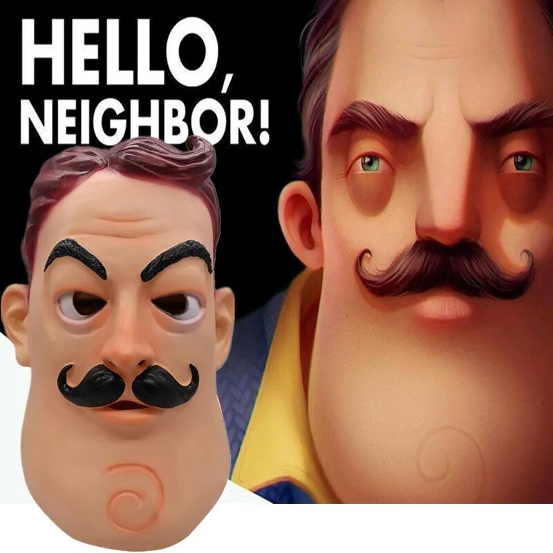 Хеллоу маски. Маска привет сосед. Косплей привет сосед. Игрушечная маска привет соседа. Маска сосед маска сосед.