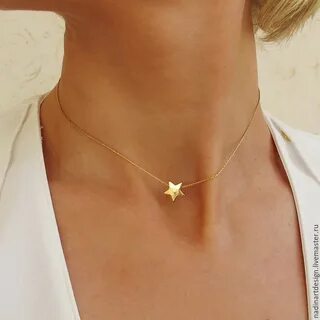 Золотая цепочка женская короткая
