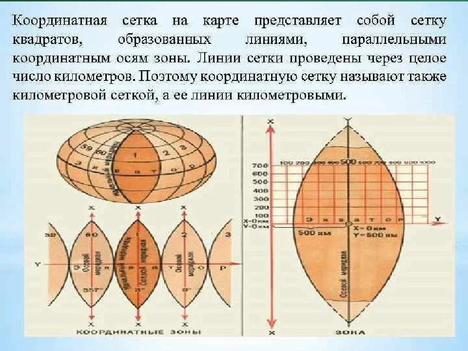 Линии сетки карты