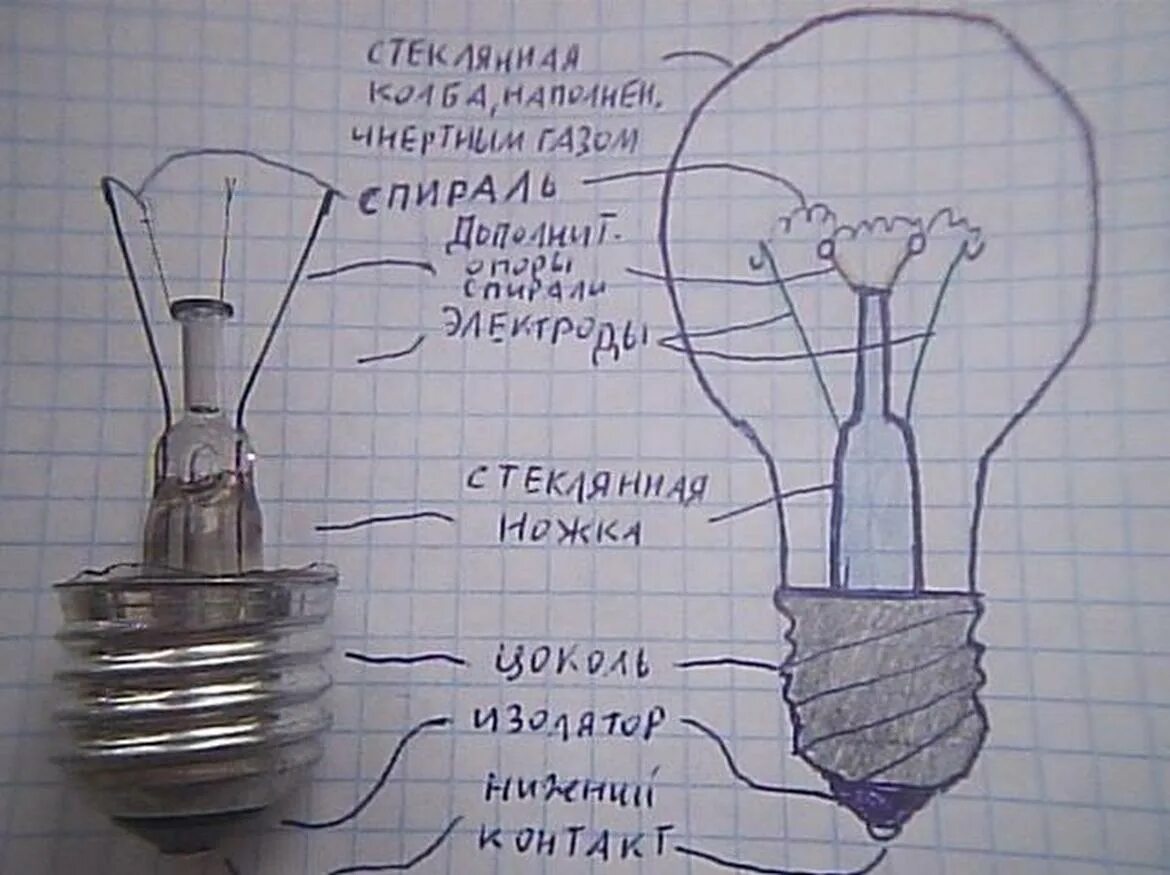 Как пользоваться лампой накаливания. Штенгель лампы накаливания чертеж. Строение цокольной лампочки. Строение лампы накаливания. Принцип действия лампы накаливания.