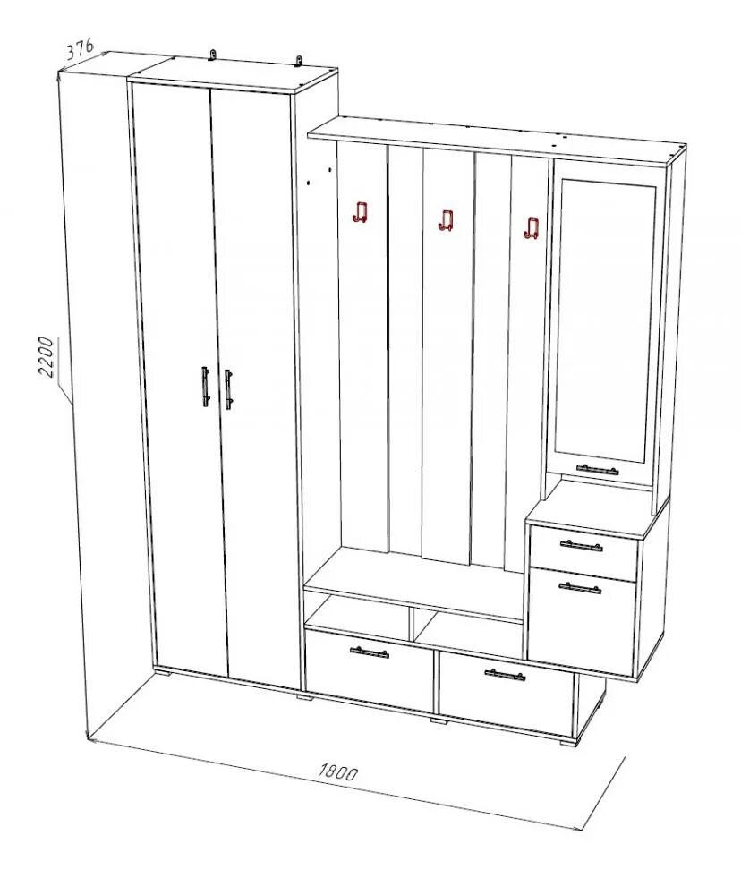 Прихожие шкафы сборка