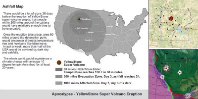 йеллоустонский вулкан на карте