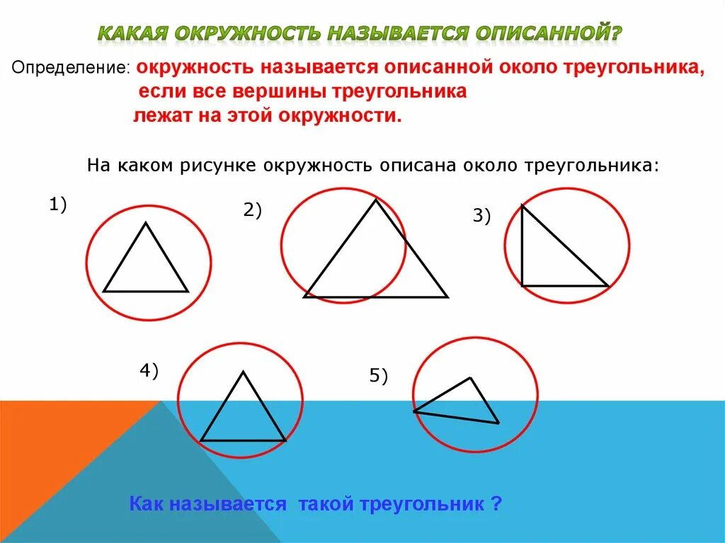 Какая окружность называется вписанной в треугольник. Какая окружность называется описанной около треугольника. Вписанная окружность рисунок. Окружность описанная около треугольника определение. Как рисовать окружность описанную и вписанную.