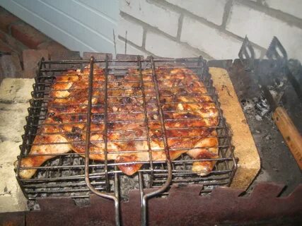 Курица на мангале целиком на решетке рецепт