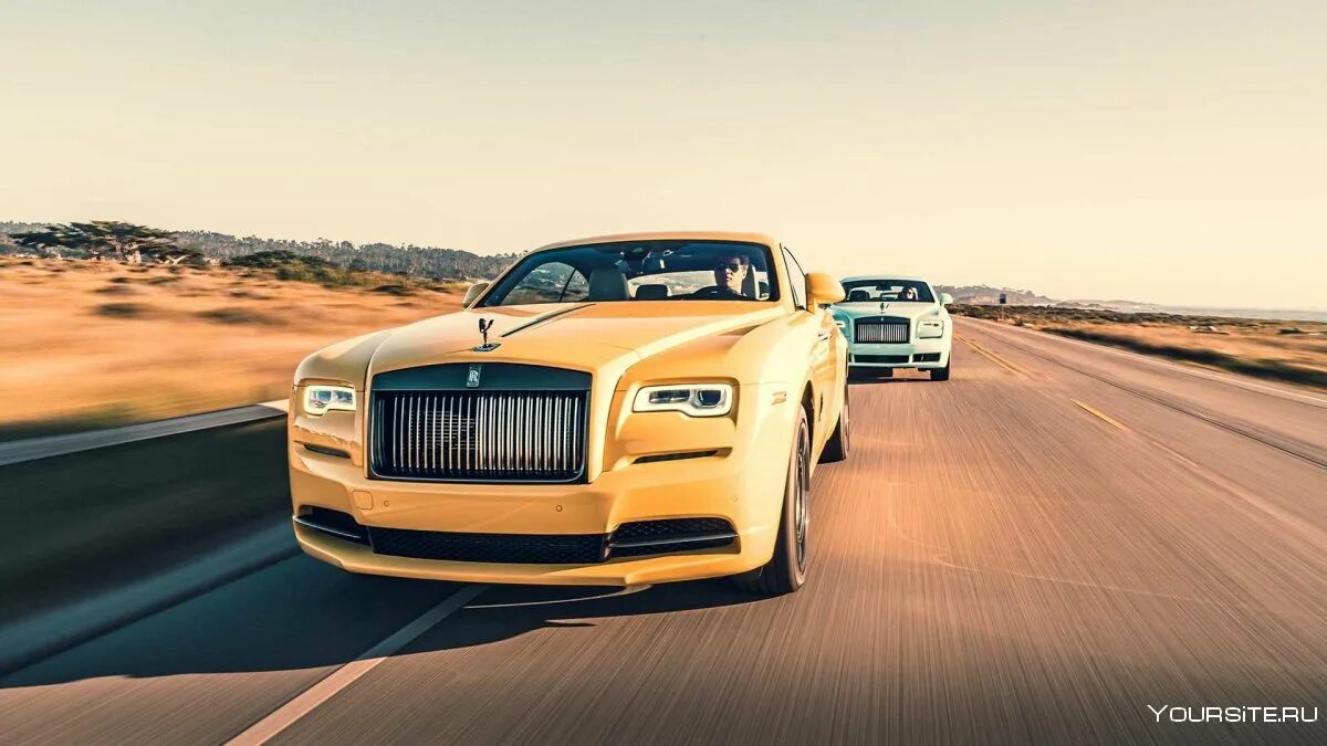 Роллс ройс драйв. Автомобили Rolls-Royce Wraith. Золотой Роллс Ройс. Роллс Ройс а4. Rolls Royce Wraith желтый.