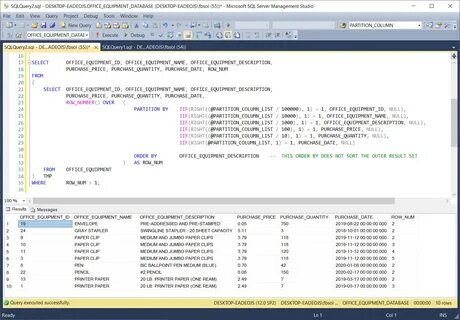 Sql partition by