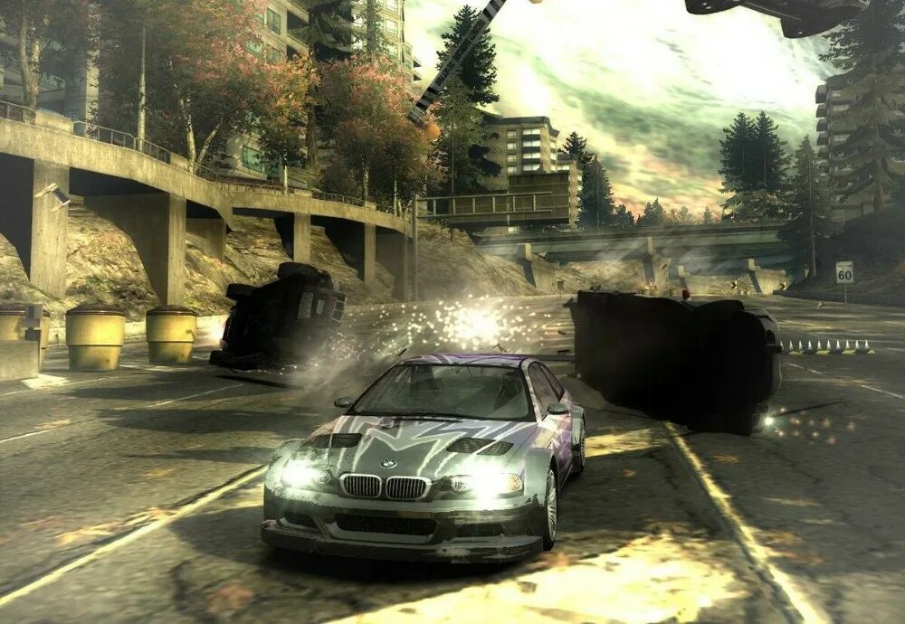 Need download. Мост вантед 2005. Need for Speed most wanted 2005. Most wanted 2005 скрины. Гонки нфс мост вантед.