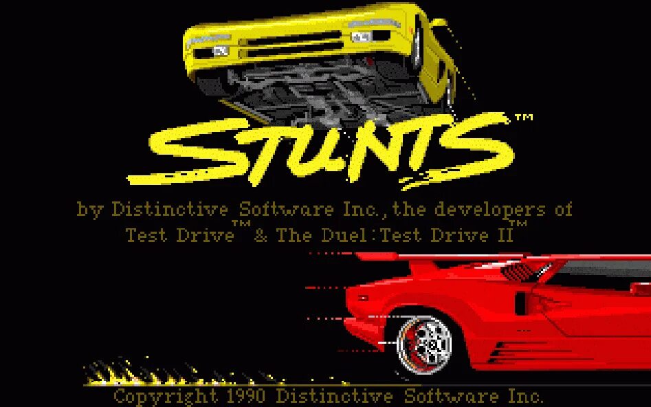 Тест дуэль. Stunts 4d. Dos игра Stunts. 4d Driving Stunts. Test Drive (PC MS-dos, 1997).