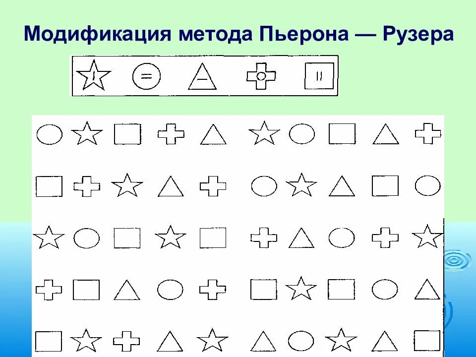 Исследования устойчивости внимания. Методика Пьерона Рузера. Методика Пьерона Рузера бланк. Методика «тест Пьерона-Рузера». Методика Пьерона Рузера для дошкольников.