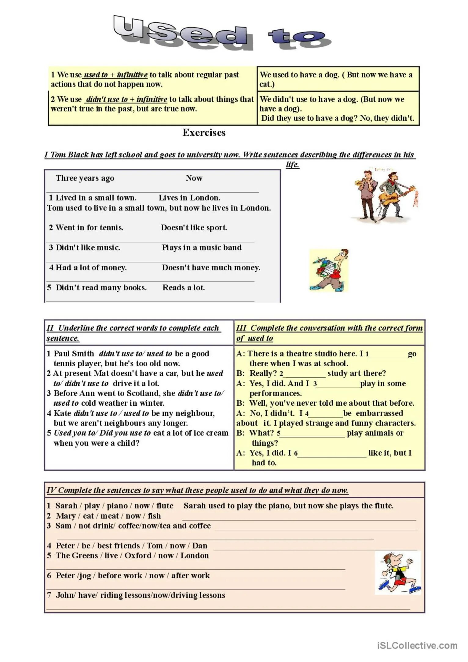 Used to упражнения. Use to и used to Worksheets. Грамматика used to. Упражнения на конструкцию used to. Used to get used to worksheets