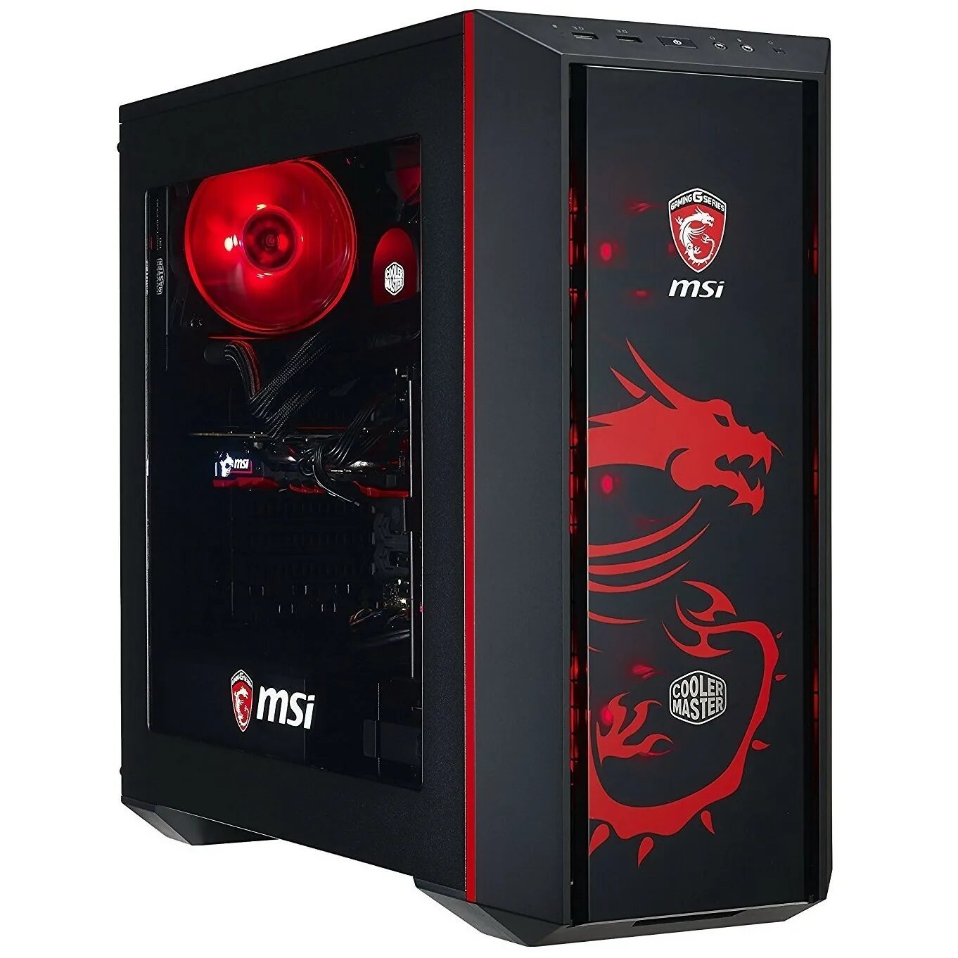 Msi gaming core. Cooler Master MASTERBOX 5 MSI Edition. Корпус Cooler Master MASTERBOX 5. Системный блок MSI Dragon. Корпус MSI красный дракон.