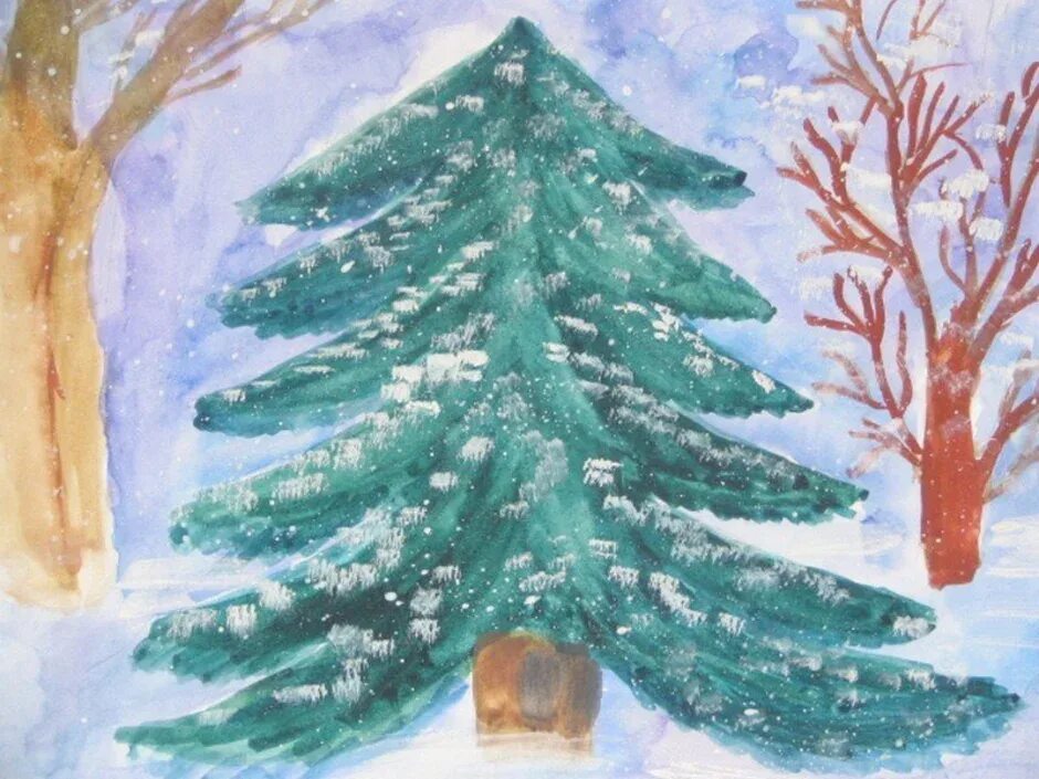 Рисование с детьми зимний лес. Зима рисунок. Рисование зимний лес. Рисование с детьми зимний лес. Зимние фантазии 4 класс изо.