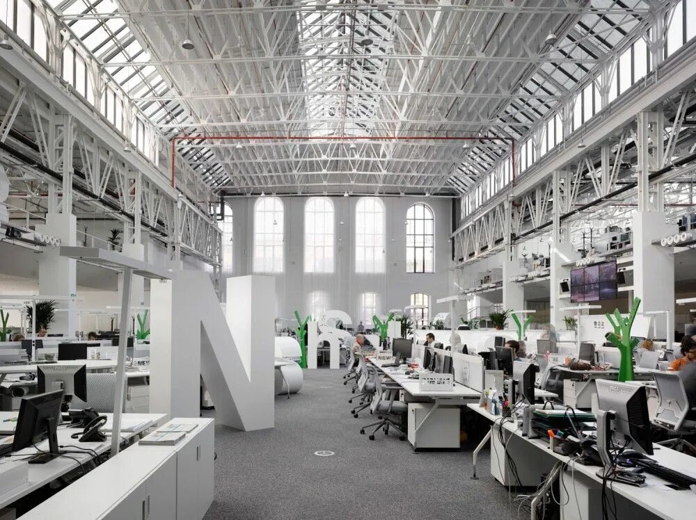 Swiss Bureau designs Rem Koolhaas-inspired interiors for open-plan o. Industrial