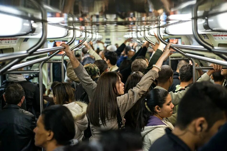 Crowded more crowded the most crowded