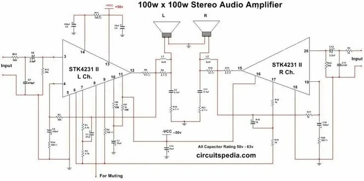 2X100W amplifier