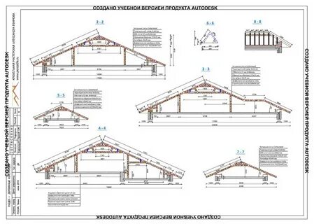 Двухскатная кровля чертежи