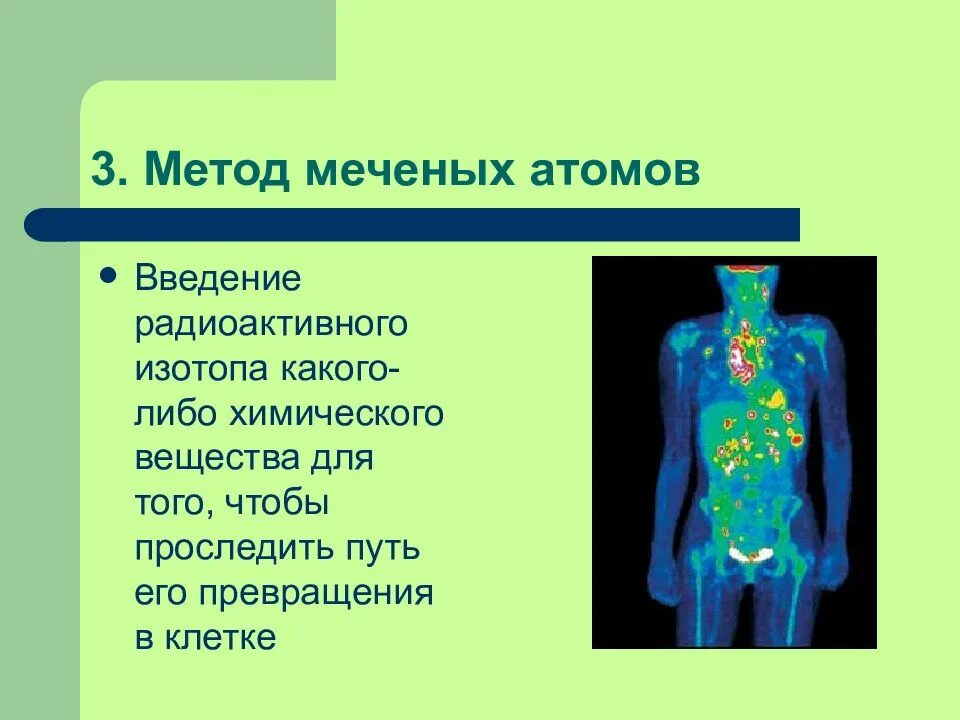 Введение радиоактивных изотопов в веществах метод. Использование изотопов в медицине. Техногенные радионуклиды. Анатомические методы изучения организма человека. Введение радиоактивных изотопов в веществах метод.