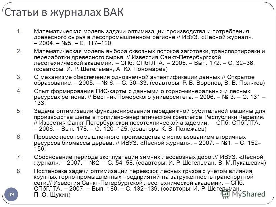 список журналов вак по категориям