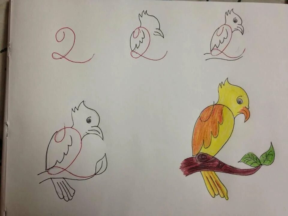 Как из 2 нарисовать 7