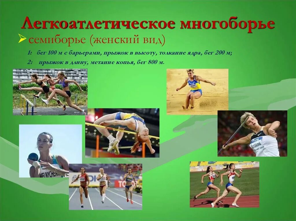 Виды спортивных многоборий