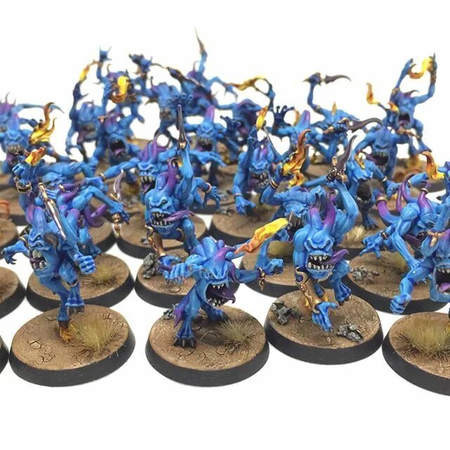 Демоны тзинча миниатюры. Blue horrors of tzeentch. Blue horrors. Blue horrors. Blue horrors.