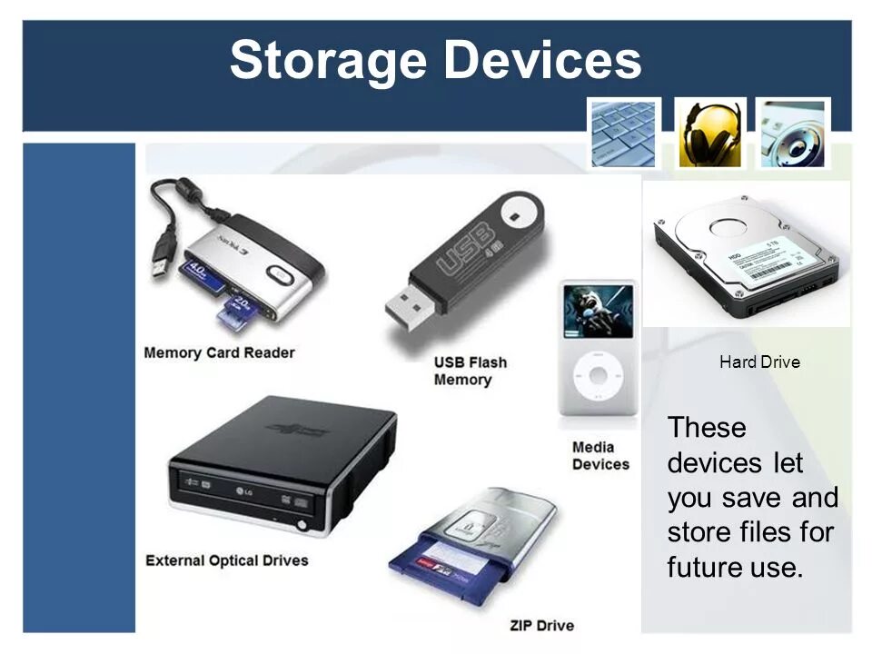 Memory storage devices. Computer Storage devices. USB Storage device. Storage and Media devices.