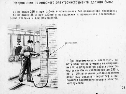 Напряжение переносных ламп