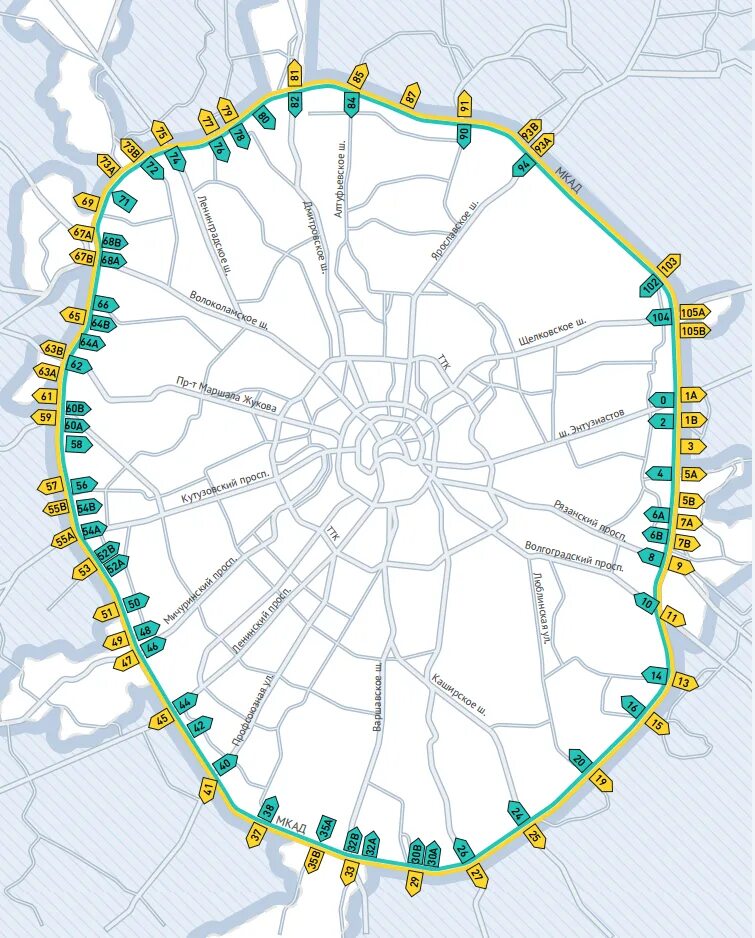 Нумерация дорог в москве. Московская кольцевая автомобильная дорога мкад карта. Мкад схема. Сколько километров мкад по кругу в москве. Мкад по километрам схема.
