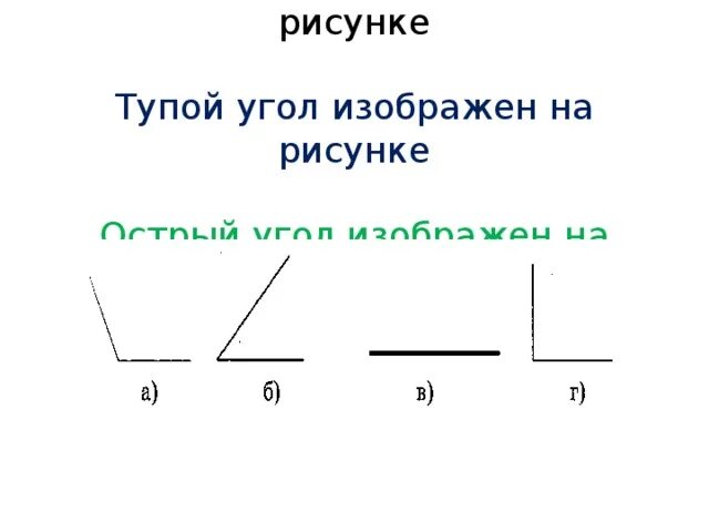 Назови угол изображенный на рисунке. Изобразите острый угол.