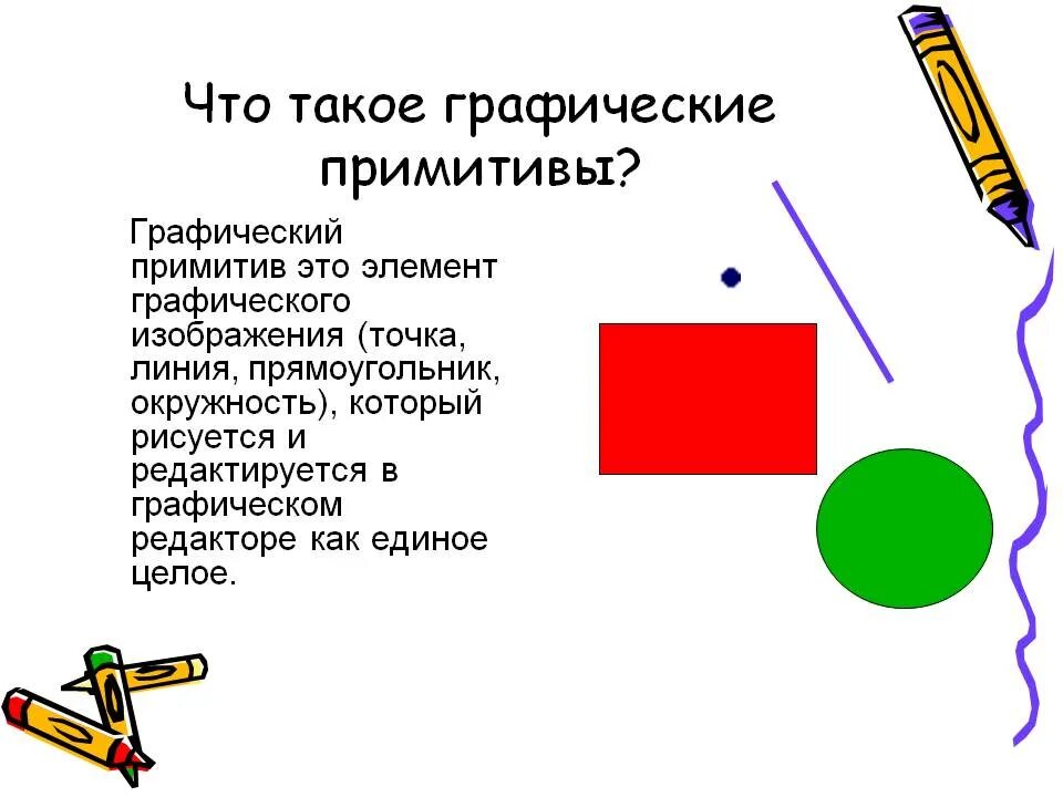 Наименьшим элементом изображения на графическом. Графические примитивы. графические примитивы в графическом редакторе. построение графических примитивов. графические примитивы векторного редактора.