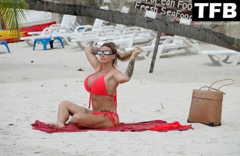 Katie Price Shows Off Her Bikini Body While Relaxing on the Beach in Thaila...