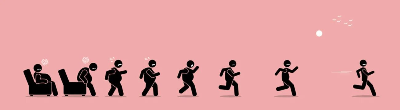 Get up and run. Трансформация вектор. up and running. медицина гиф. find  lose вектор.