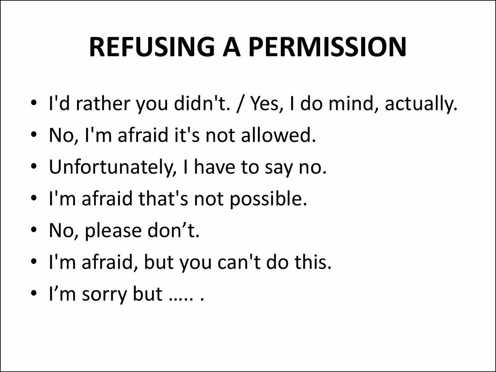 Request refused. Giving refusing permission. Refusing a request. Refusing permission (you. Can't refusing permission.