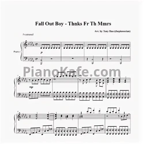 Fall out boy thanks for the memory