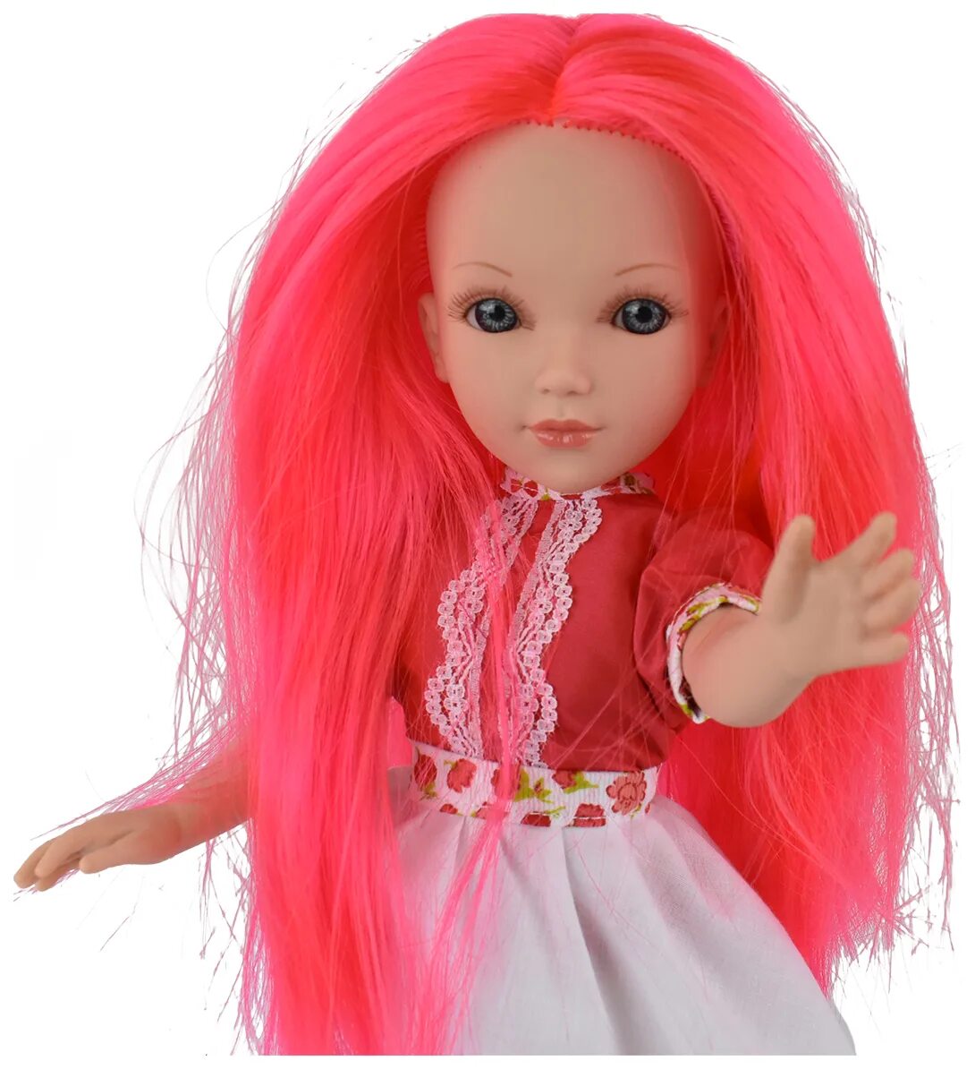 Розовая куколка. Куклы Vidal Rojas. Vidal Rojas куклы Мари 41 см. Кукла с розовыми волосами. Волосы для кукол.