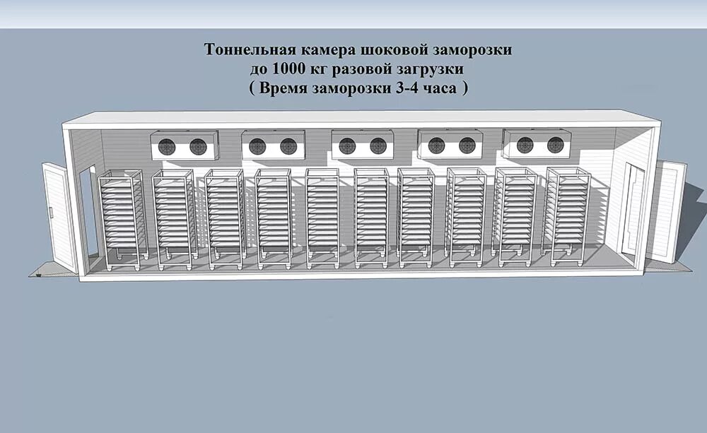 Туннельная камера шоковой заморозки. Камера шоковой заморозки для 1 шпильки Полаир. Туннельная морозильная камера. Шкаф интенсивного охлаждения.