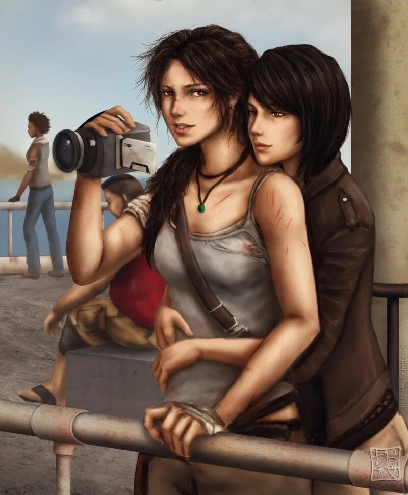 Игра девочка с братом. Tomb Raider 2013 Лара и Сэм любовь. Tomb Raider Лара Крофт и Сэмми. Саманта Нисимура и Лара Крофт Юри. Лара Крофт томб Райдер Sam.