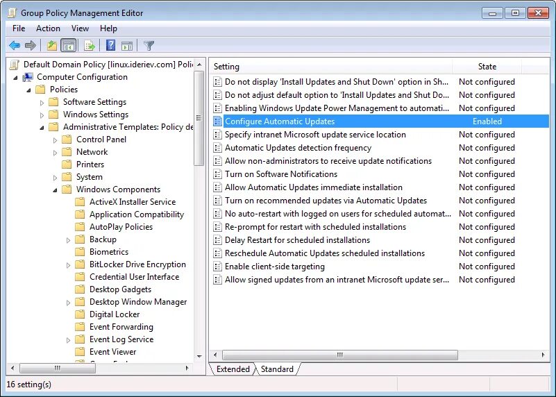 Policy configuration. Computer configuration. linux в домене active directory. computer configuration administrative templates. gpo update.