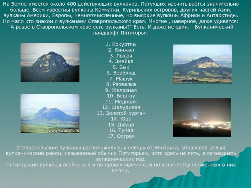 ставропольские вулканы