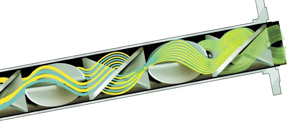 Турбулизатор потока газа. Абстрактный фон 3d. Дорога в движении. Cross flow fan. Потоки пластик.