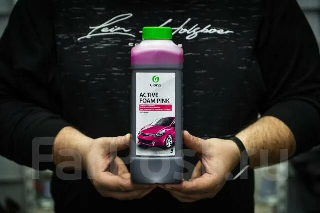 Автошампунь grass active foam pink 1л