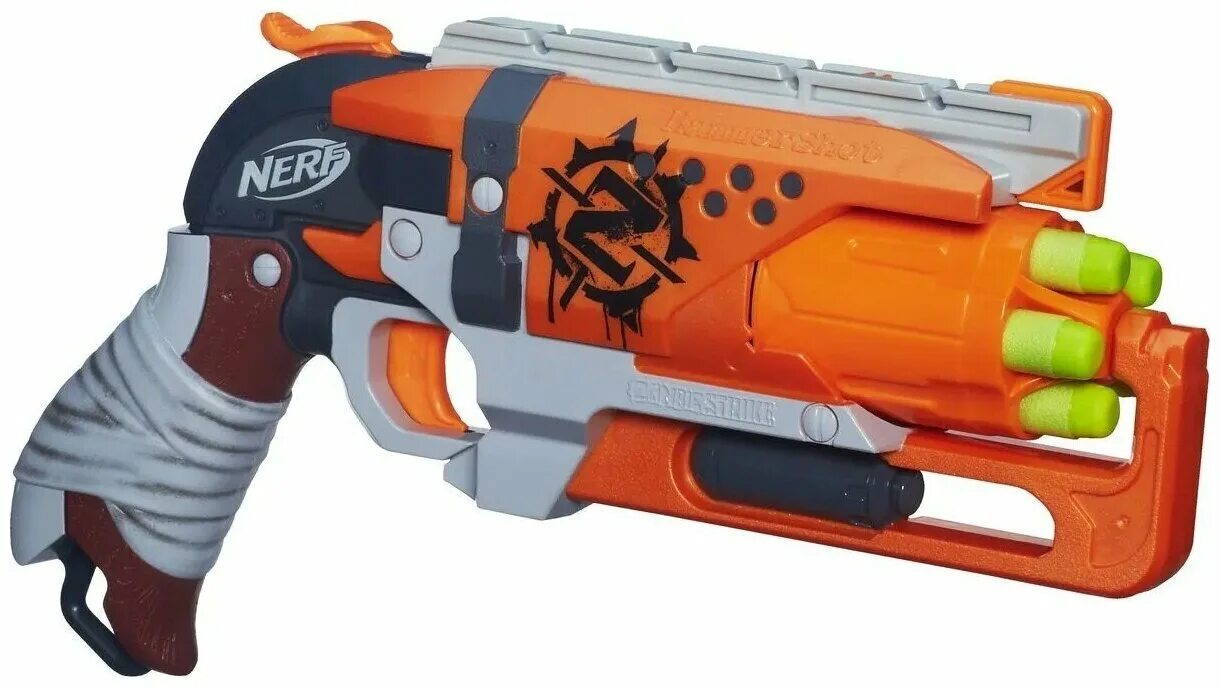 Нерфы зомби страйки. Бластер Nerf зомби страйк. Nerf бластер Zombie Strike Hammershot. Nerf Micro Hammershot. НЕРФ зомби страйк Scravenger.