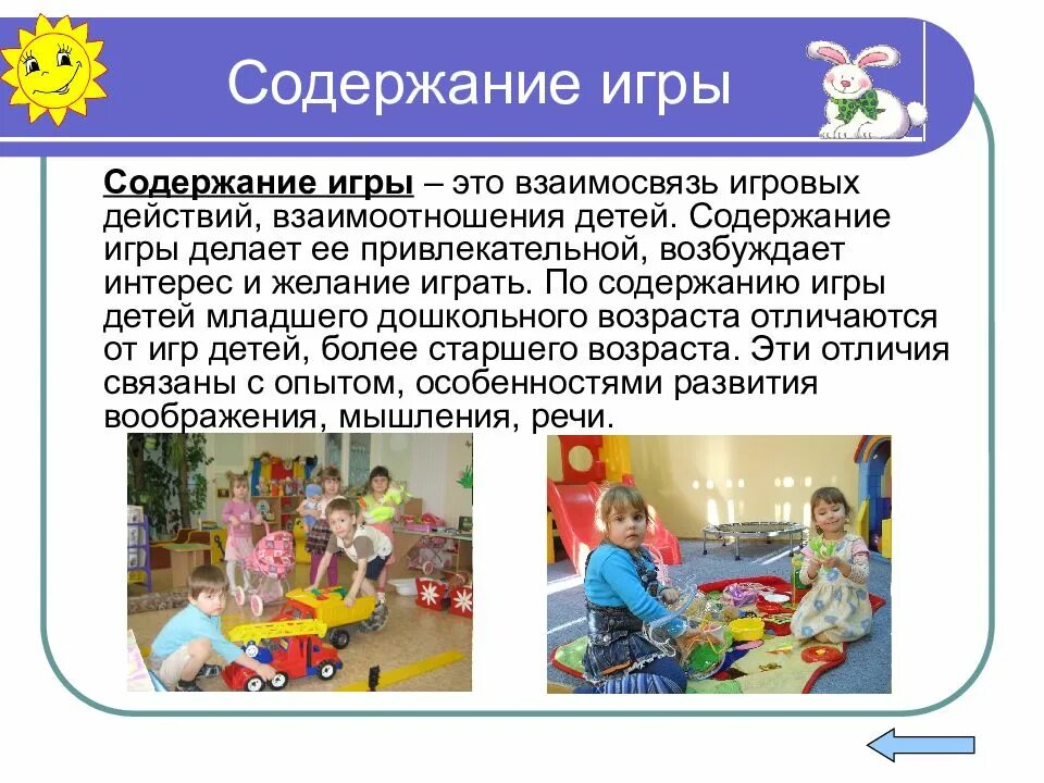 Содержание ролевых игр
