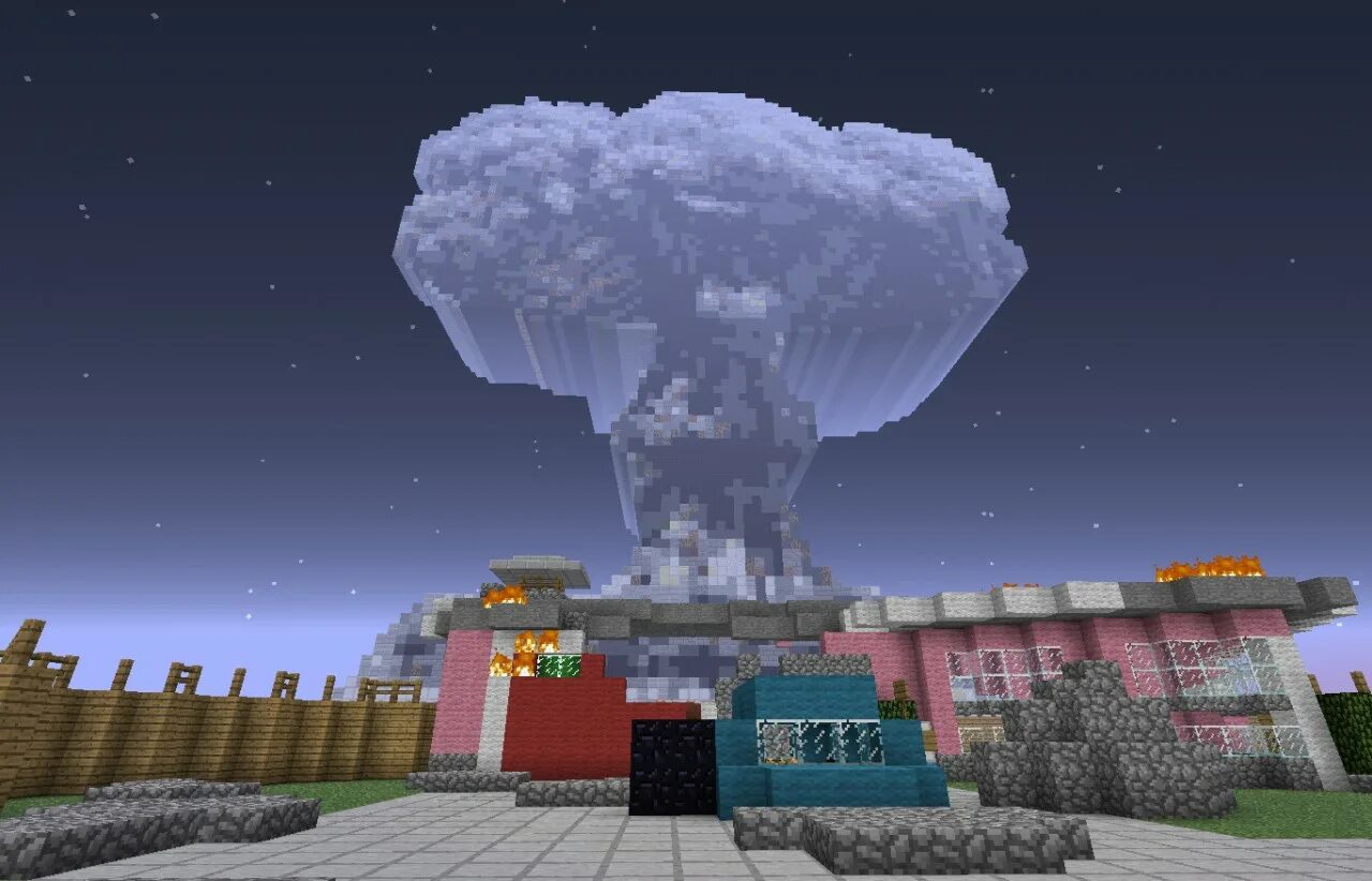 Ядерный взрыв в майнкрафте. Minecraft ядерный взрыв. Майнкрафт атомный взрыв. Взрыв в МАЙНКРАФТЕ. Взрыв в МАЙНКРАФТЕ постройка.
