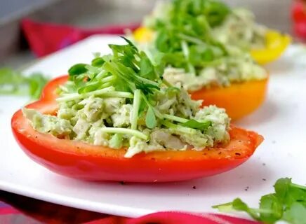 Лодочки из перца с сыром