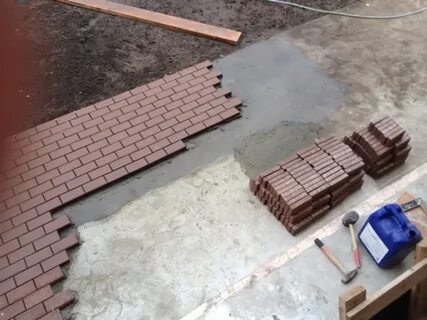 Укладка брусчатки своими руками на бетонное основание